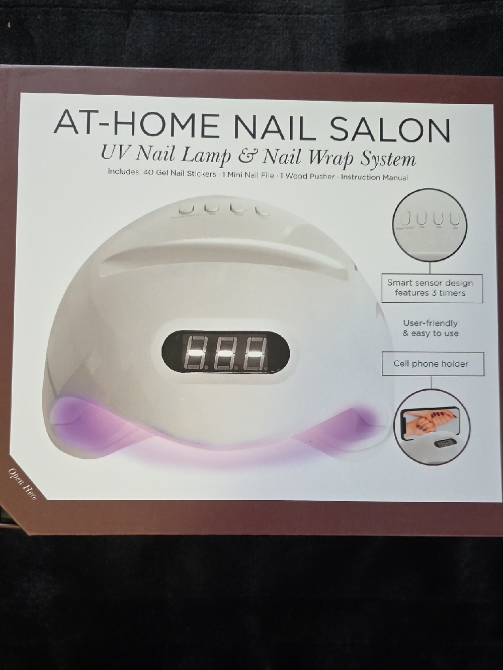 UV Nail Lamp in White - UV Nail Lamp & Nail Wrap System